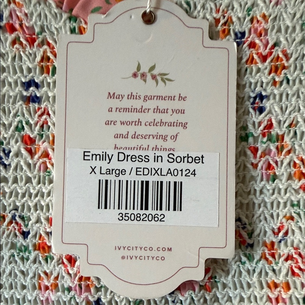 Ivy City Co Orange & Pink Floral Tiered Maxi Dress - Picture 2 of 2